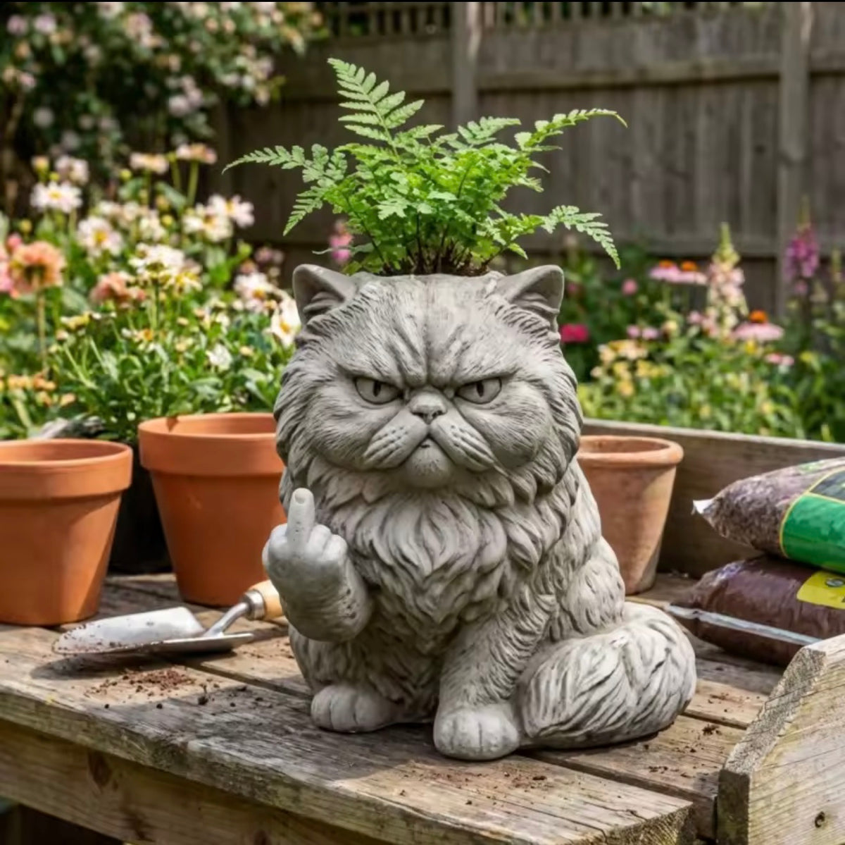Middle Finger Pet Planter
