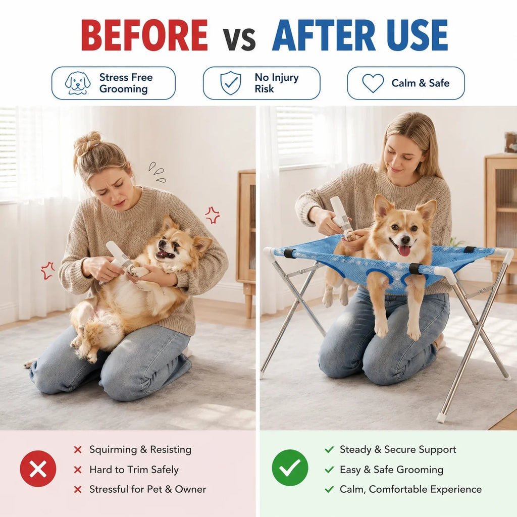 Adjustable Pet Grooming Hammock Stand